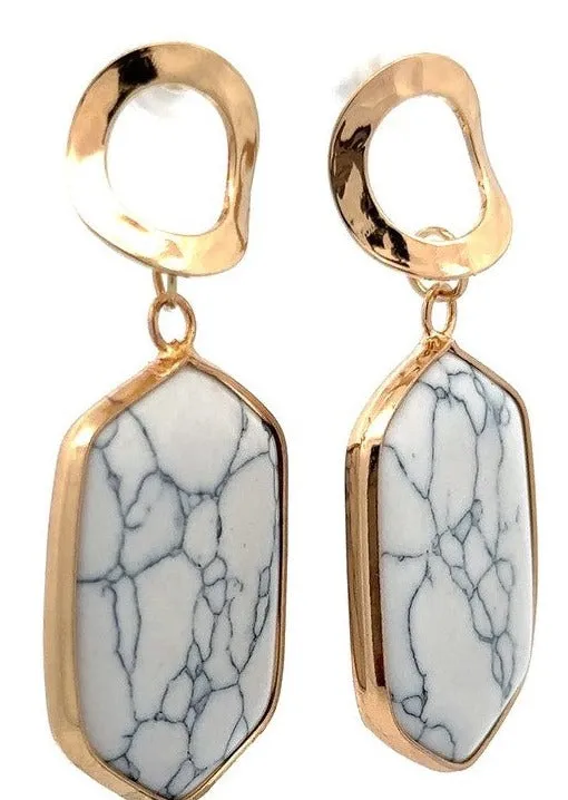 Elegant Stone Dangle Earrings