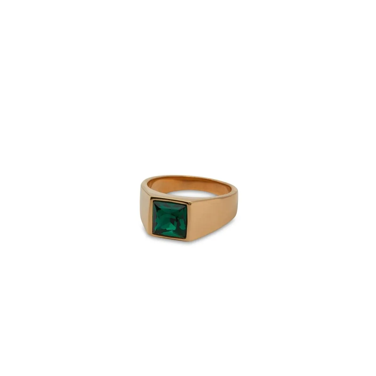 Embedded Crystal Gold Ring