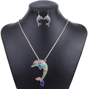 Fashion Jewelry Sets Hight Quality Necklace Sets For Women Jewelry Silver Plated Beads Dolphin Unique Design Party Gift