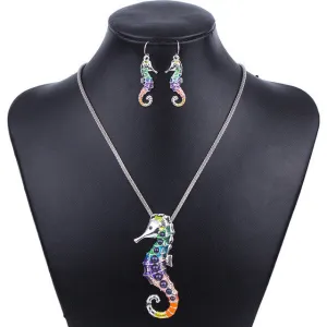 Fashion Jewelry Sets Hight Quality Necklace Sets For Women Jewelry Silver Plated Hippocampus Unique Design Party Gifts