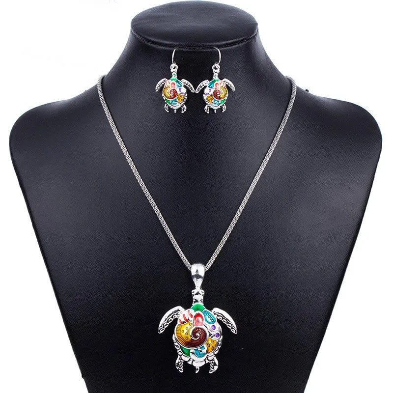 Fashion Jewelry Sets Hight Quality Necklace Sets For Women Jewelry Silver Plated Sea Turtle Unique Design Party Gifts