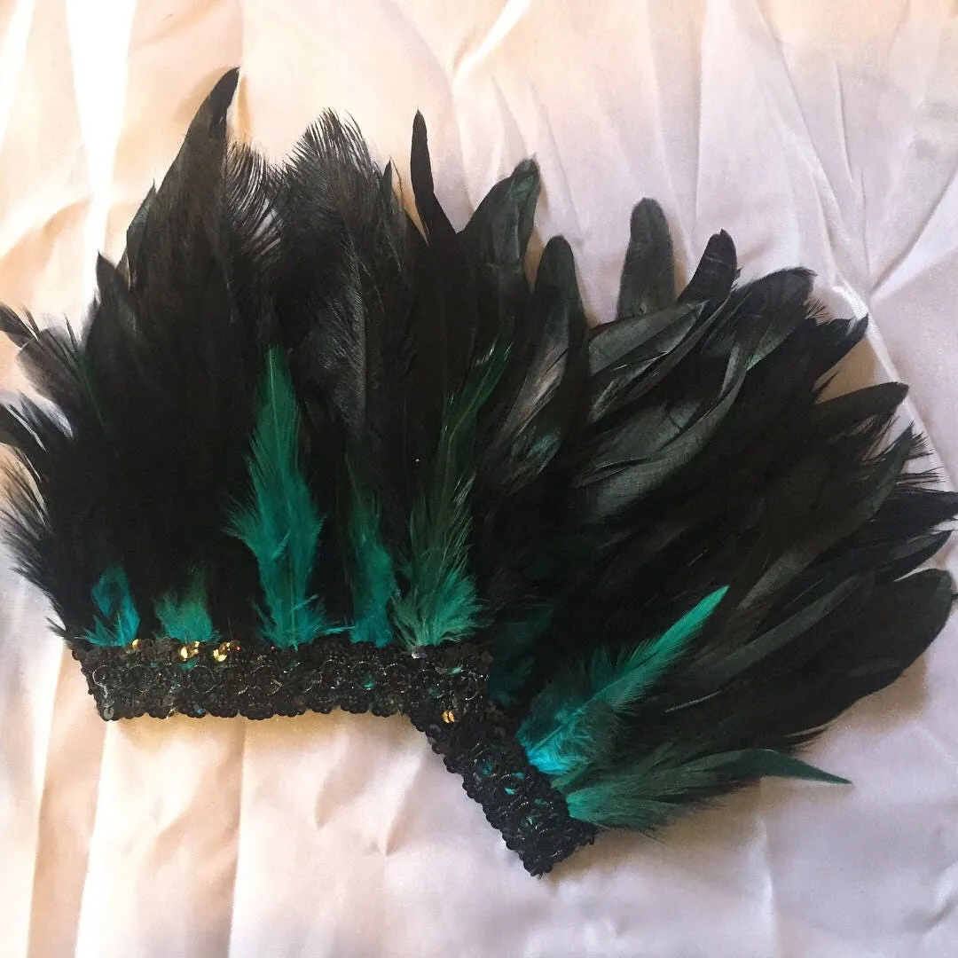 Feather Epaulettes • Festival Shoulder Pieces