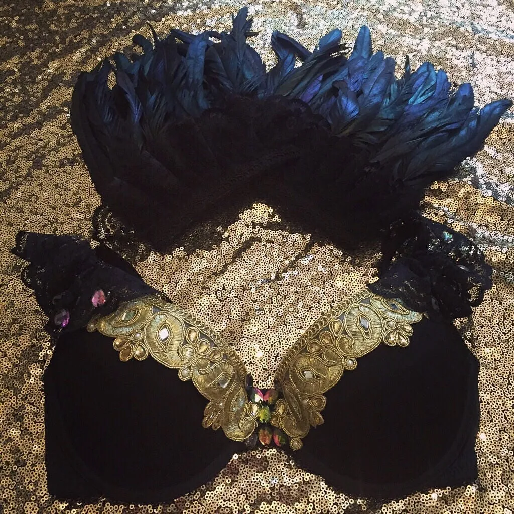 Feather Epaulettes • Festival Shoulder Pieces