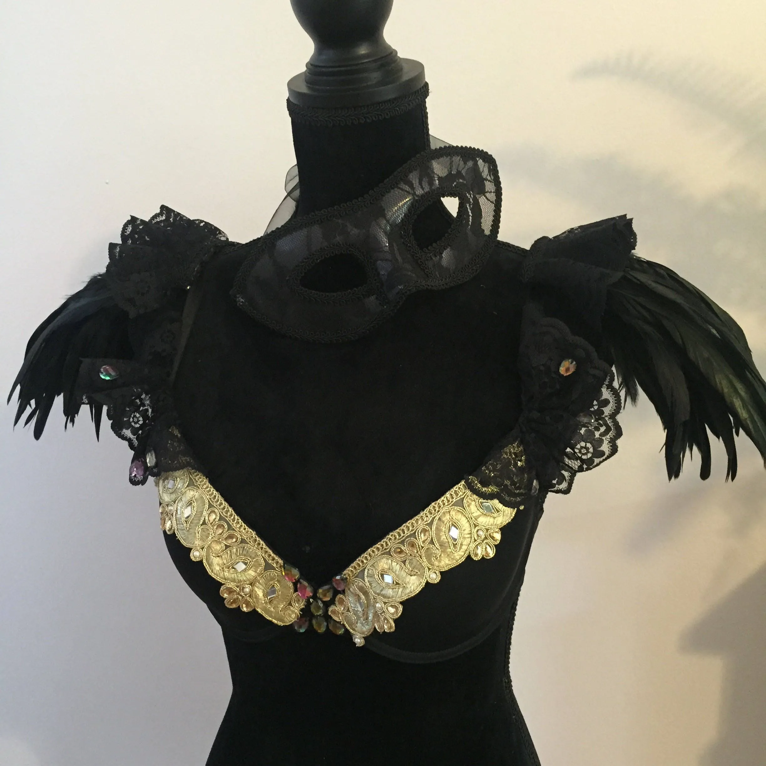 Feather Epaulettes • Festival Shoulder Pieces