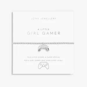 Girl Gamer Silver 17.5cm Stretch Bracelet 6082