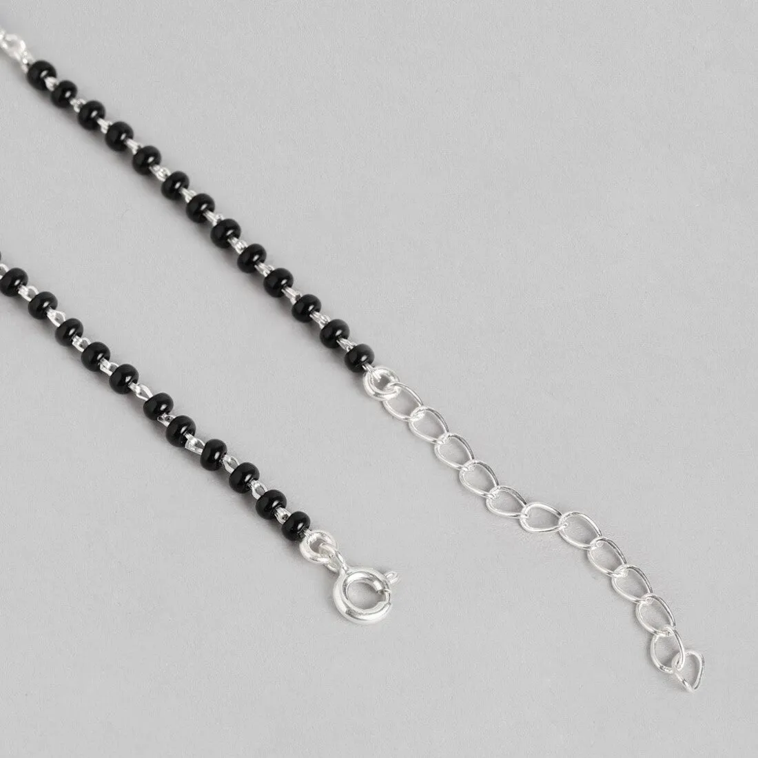 Glimmering Elegance Silver-Plated 925 Sterling Silver Adjustable Anklet