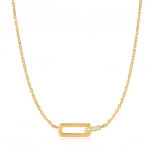 Gold Glam Interlock Necklace N037-01G