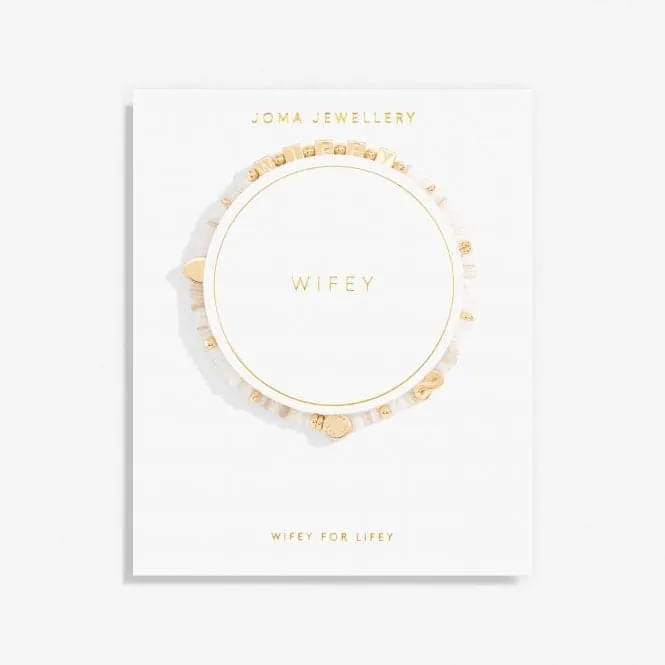 Happy Little Moments Wifey Gold Plated 17.5cm Bracelet 7091