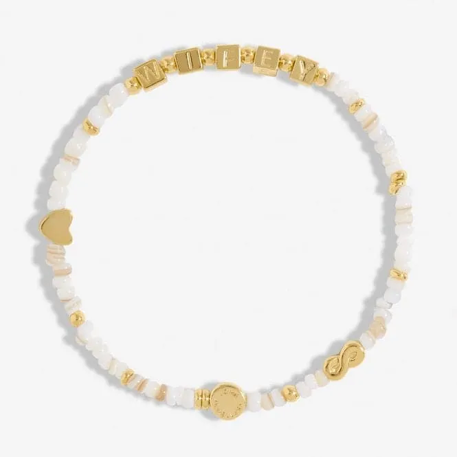 Happy Little Moments Wifey Gold Plated 17.5cm Bracelet 7091