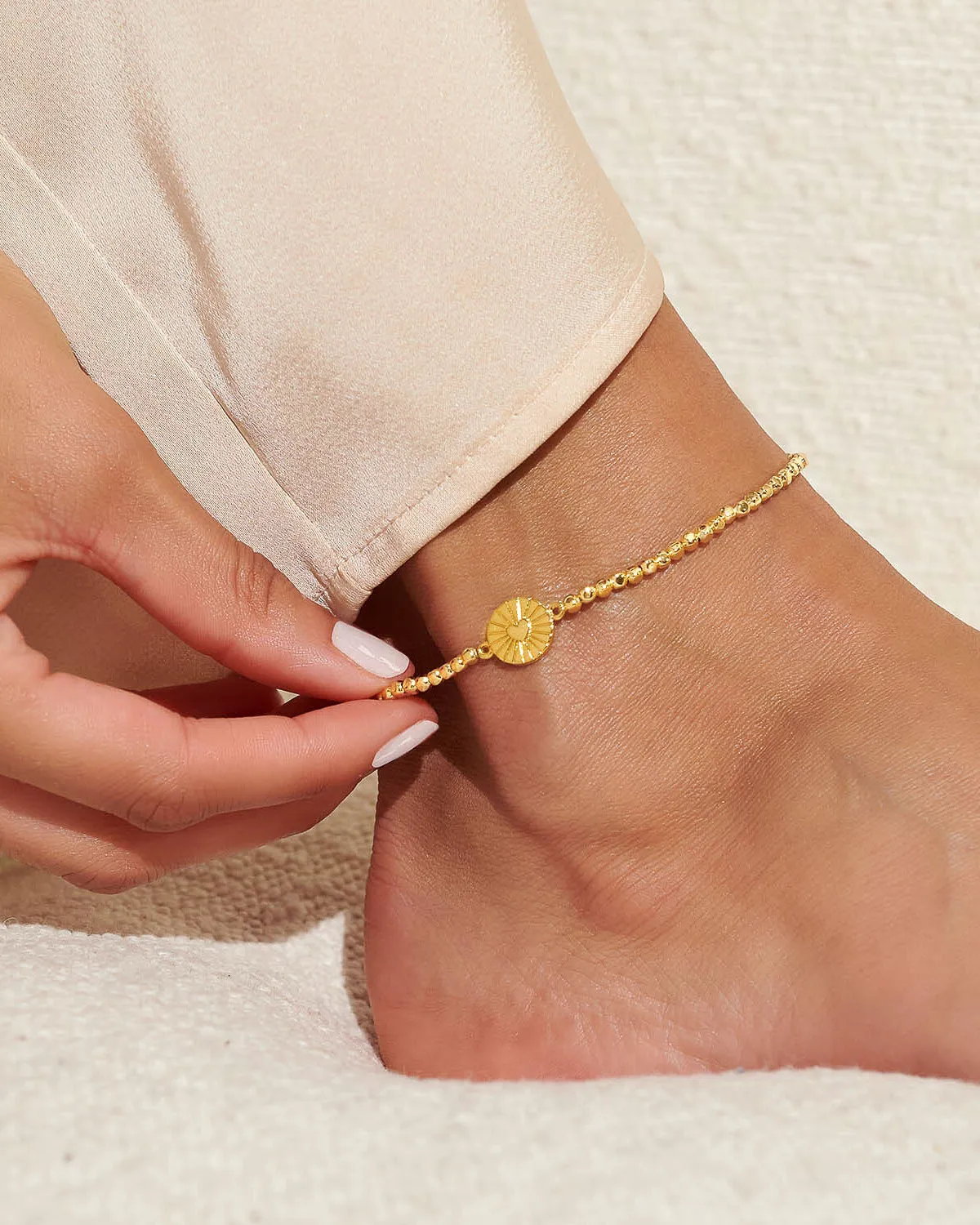 Heart Anklet in Gold