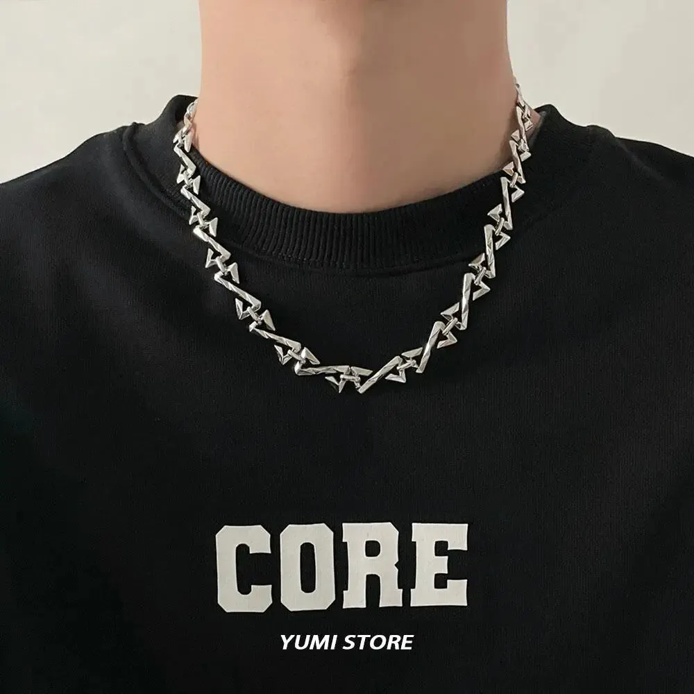 Hip Hop Letter Z Choker Necklace For Men Women Trend Collar Chain Charm Kpop Neck Jewelry Punk Male Accessories Free Shipping