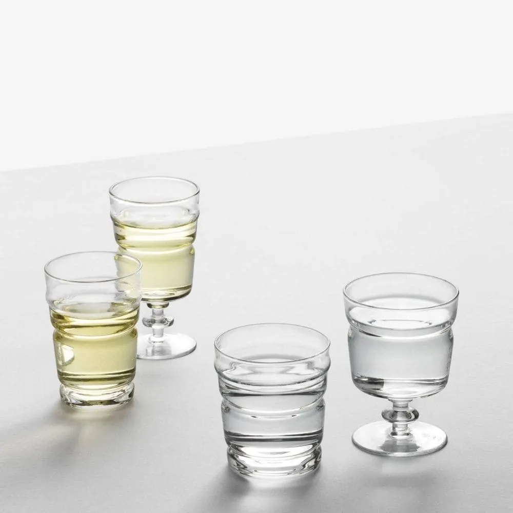 Ichendorf Bianca clear water glass by Alba Gallizia