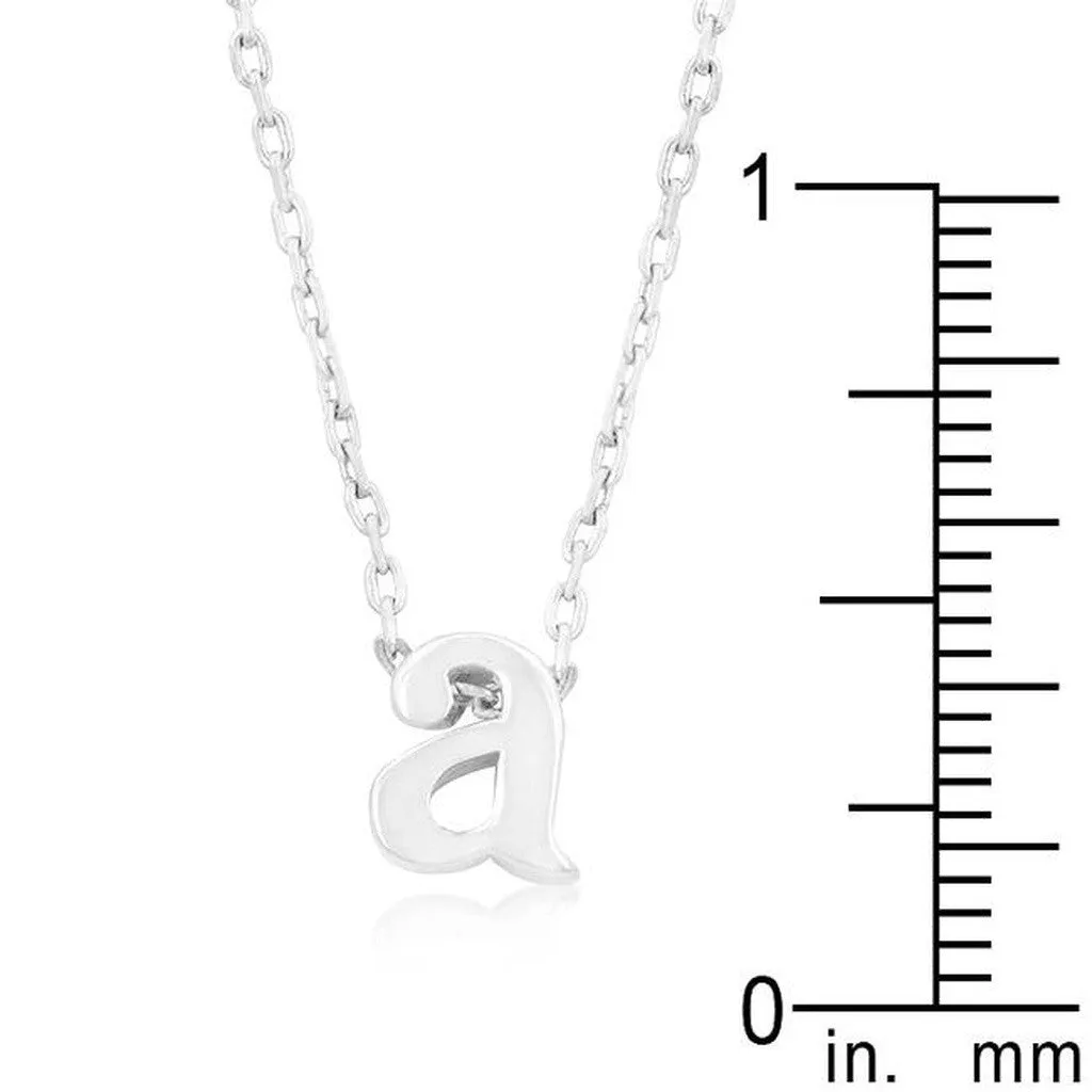 Initial A Silver Pendant