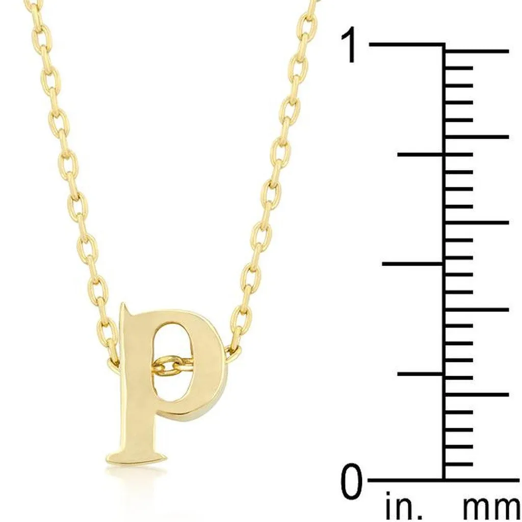 Initial P Gold Pendant