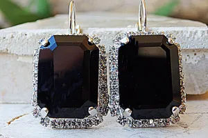 Jet Black Earrings