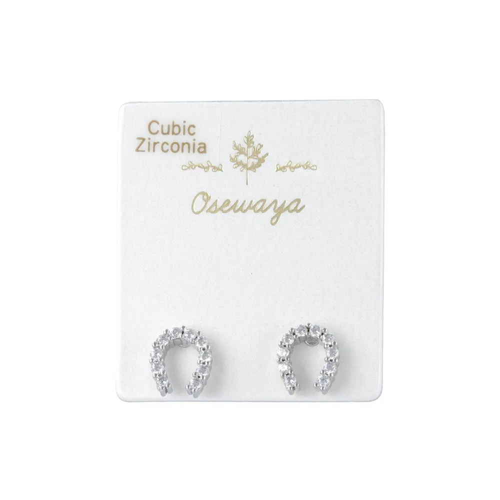 Jeweled Horseshoe Studs