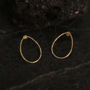 jewelry - berserk - Gold Plated Minimal Teardrop studs