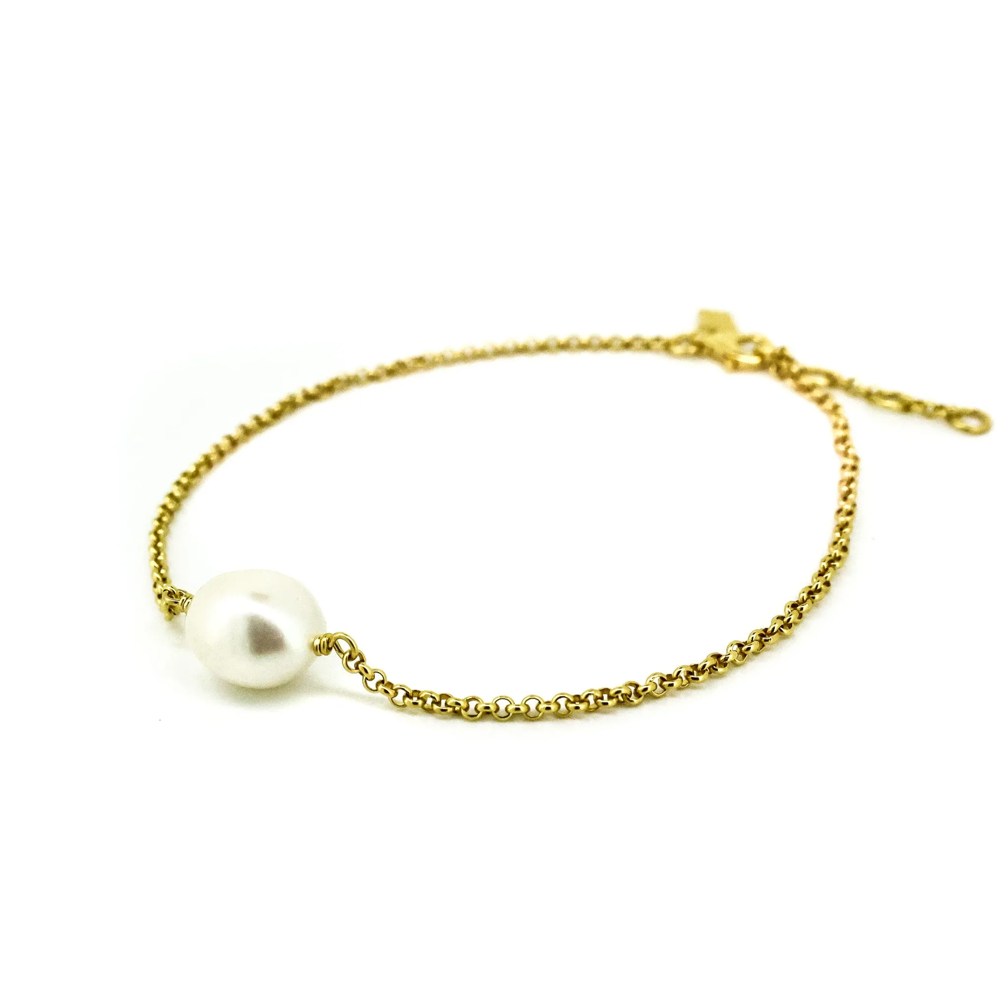 Keshi Pearl Anklet Gold