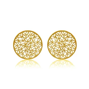 KRIN GOLD STUD EARRINGS FILIGREE