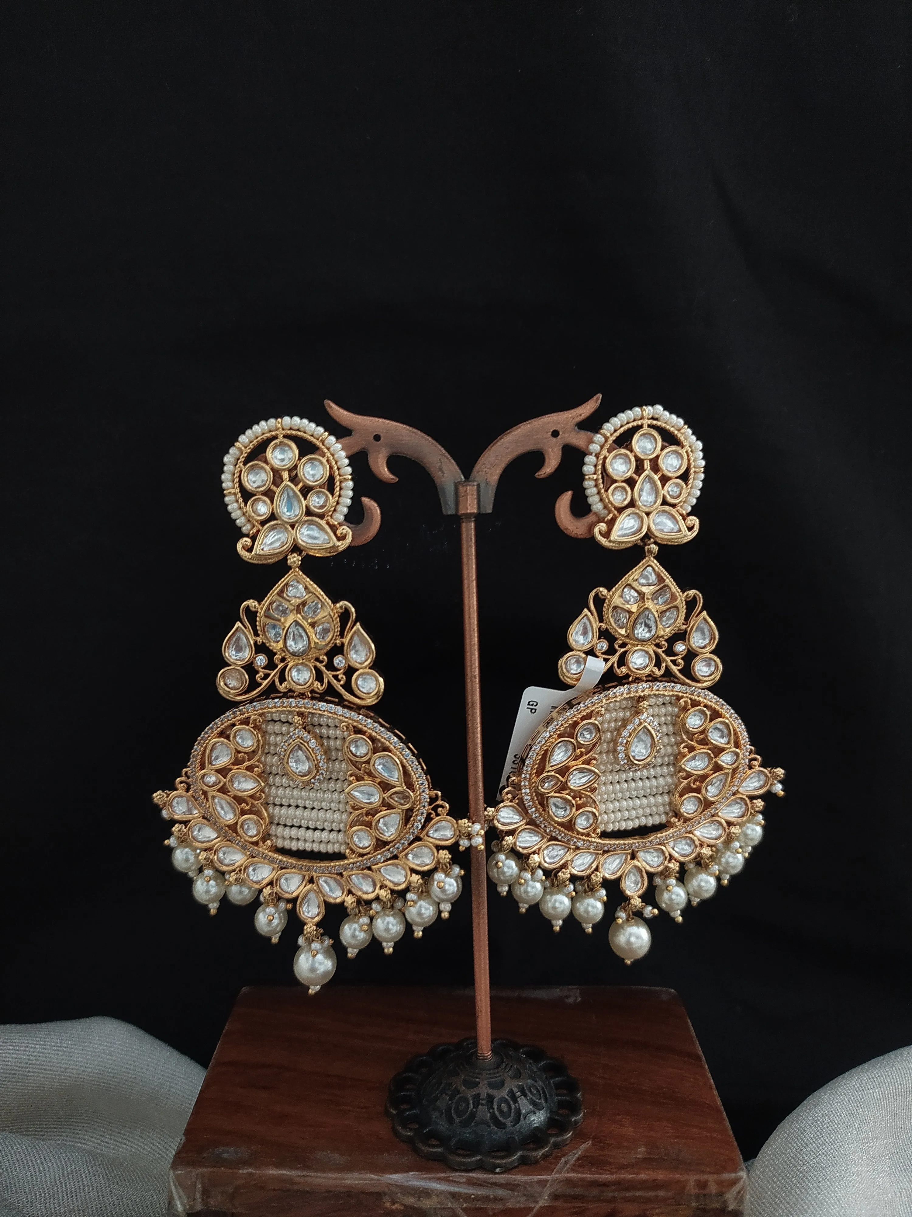 Kundan Long Dangling Earrings