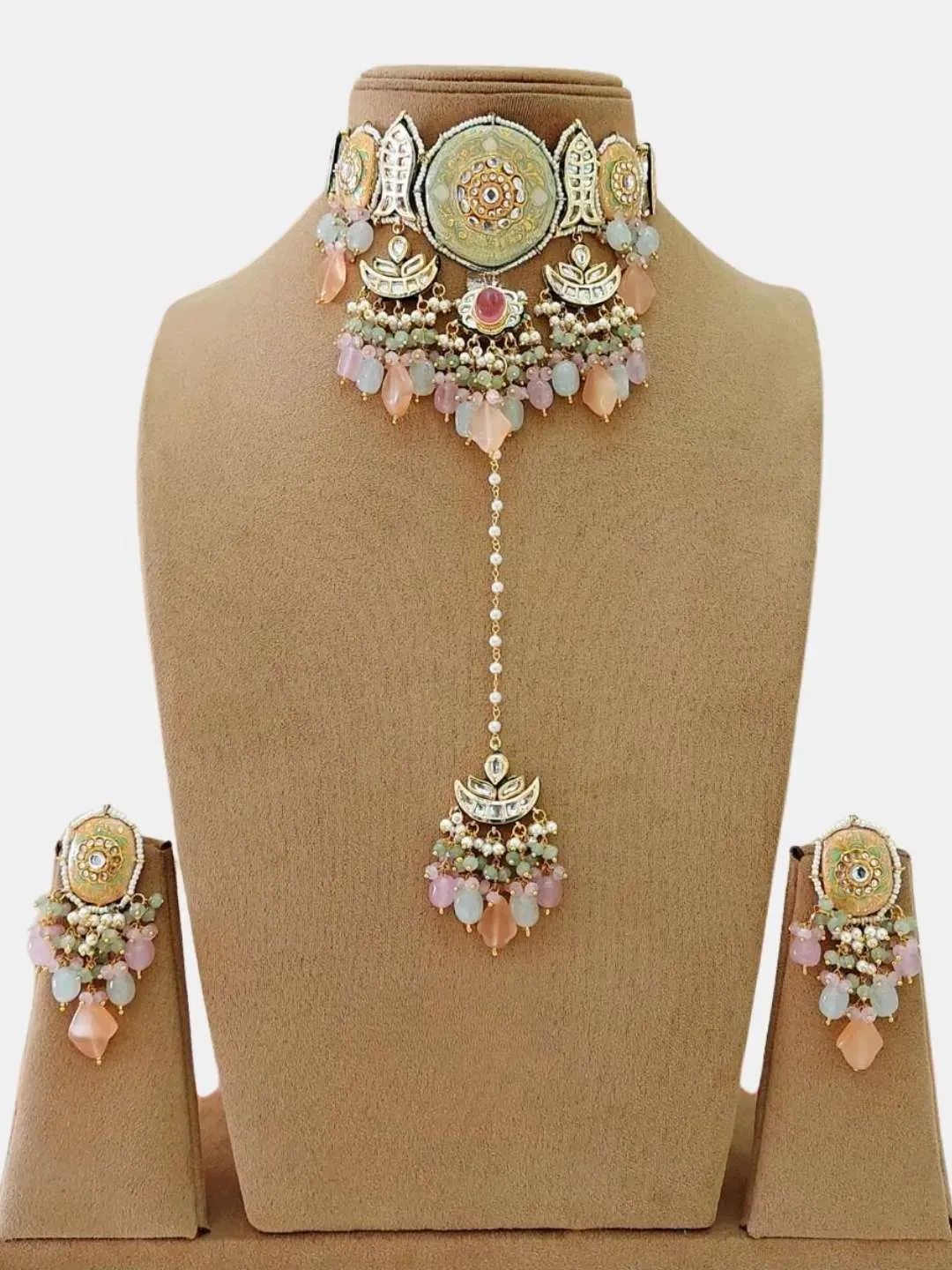 Kundan Tanjore Bridal Necklace Set