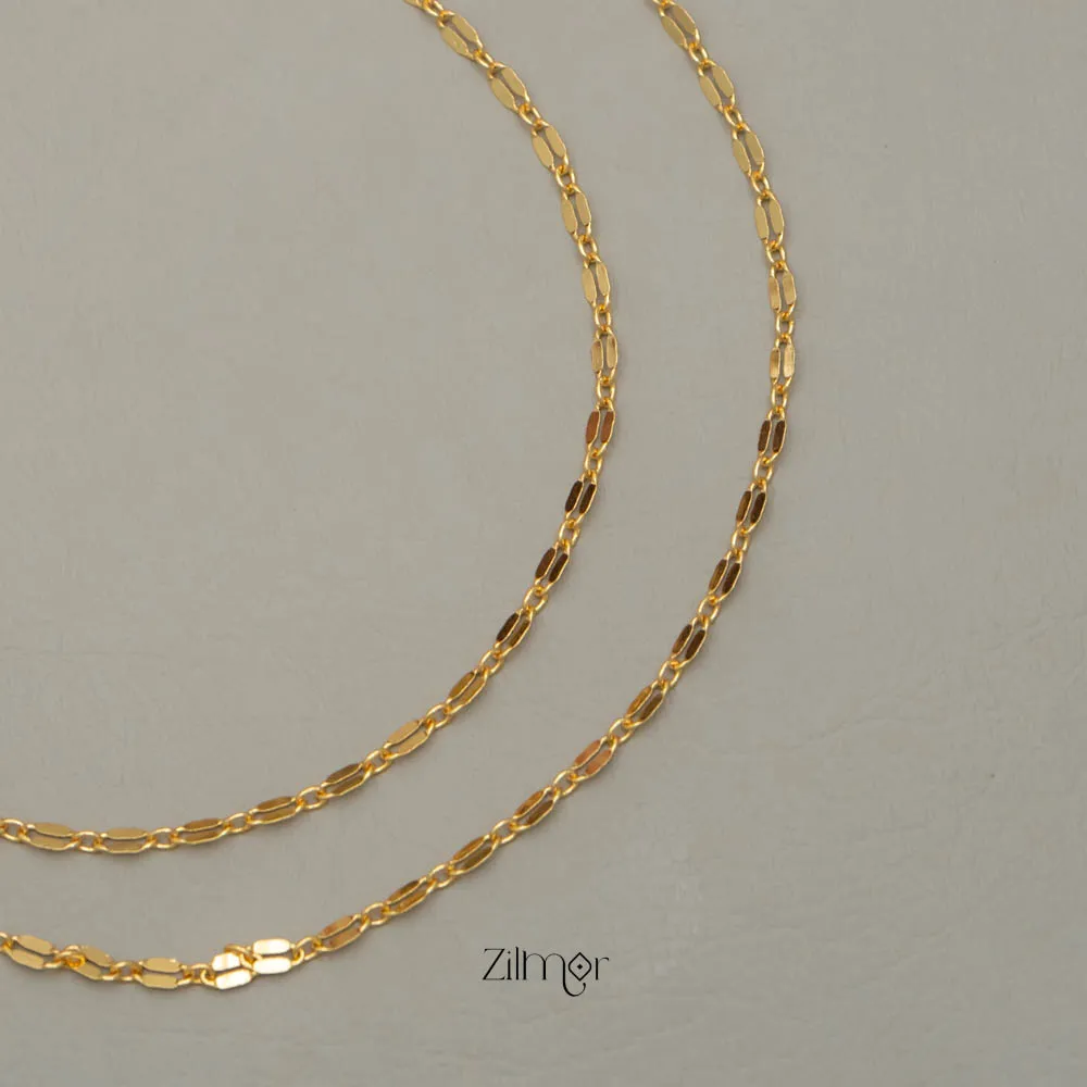 KY101729 - Gold Toned pair Anklet