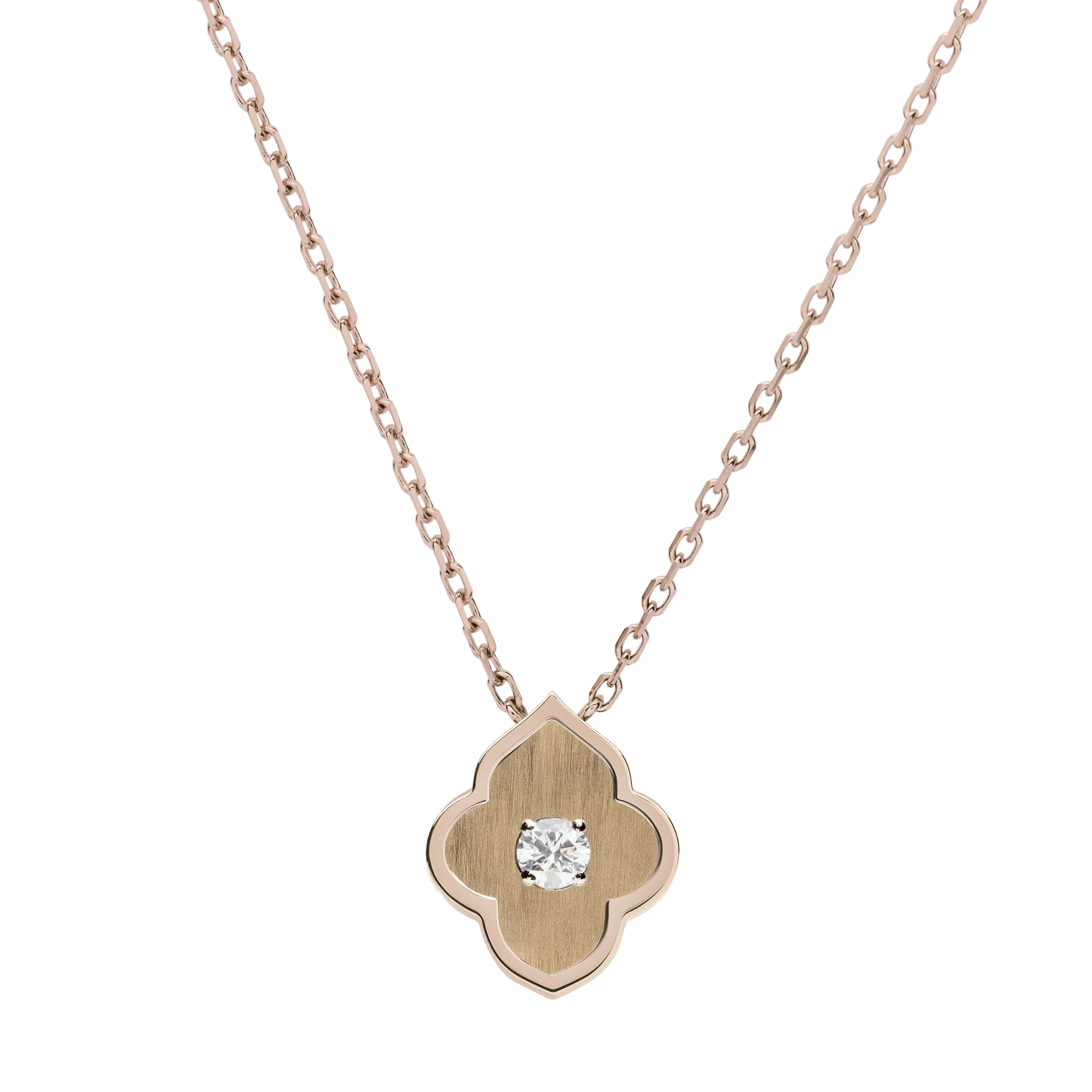 LUCE COLOUR - PENDANT ROSE GOLD & 1 DIAMOND S