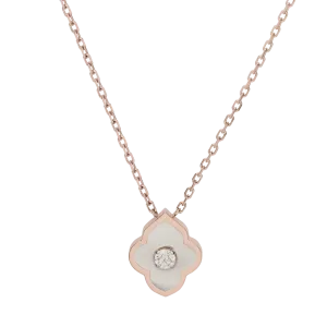 LUCE COLOUR - PENDANT ROSE GOLD MOTHER OF PEARL & 1 DIAMOND S