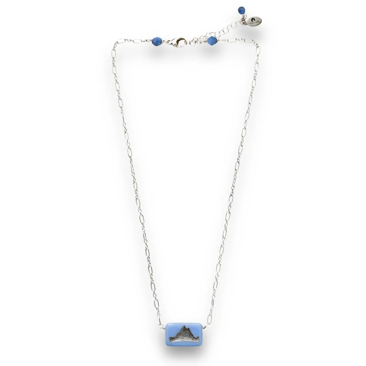 Martha's Vineyard Hydrangea Blue Island Pendant Necklace