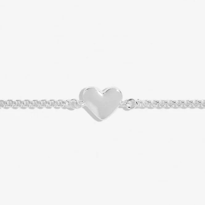 Mini Charms Heart Silver Plated 24.5cm Adjustable Bracelet 7137