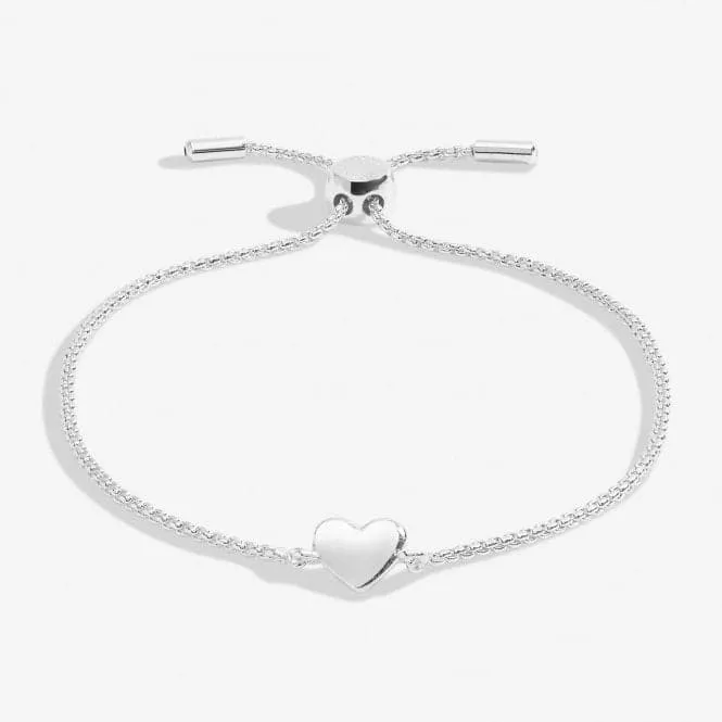 Mini Charms Heart Silver Plated 24.5cm Adjustable Bracelet 7137