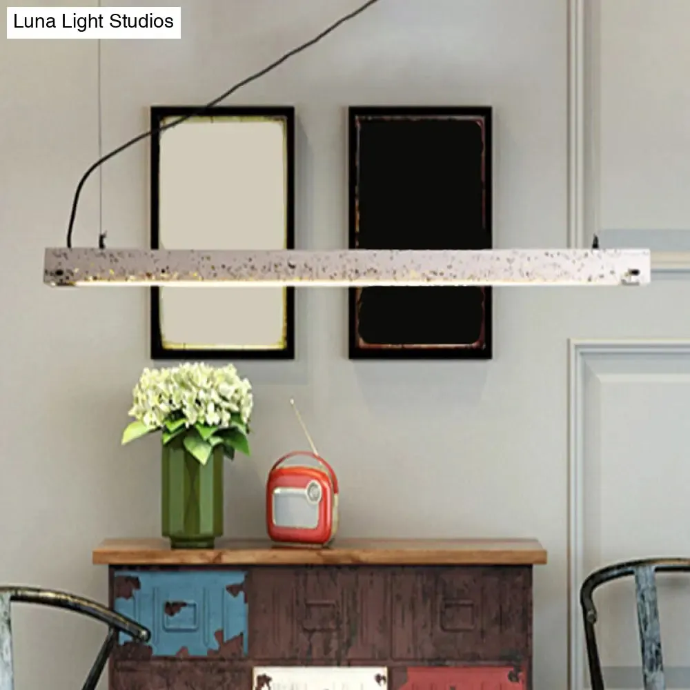 Minimalist Grey Terrazzo Bar Pendant Light: Chic Dining Room Ceiling Lamp