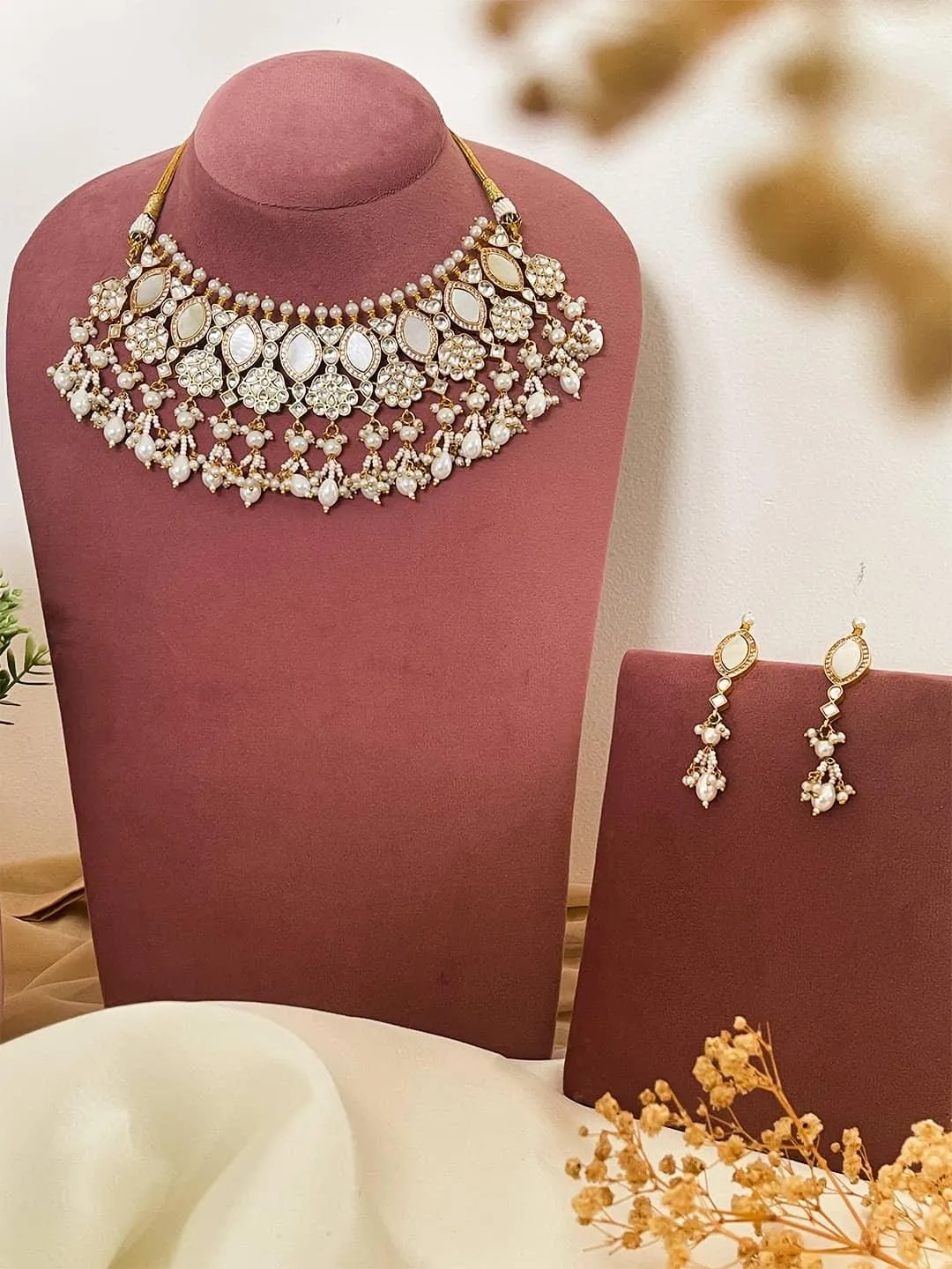 Mother Of Pearl Necklace Set