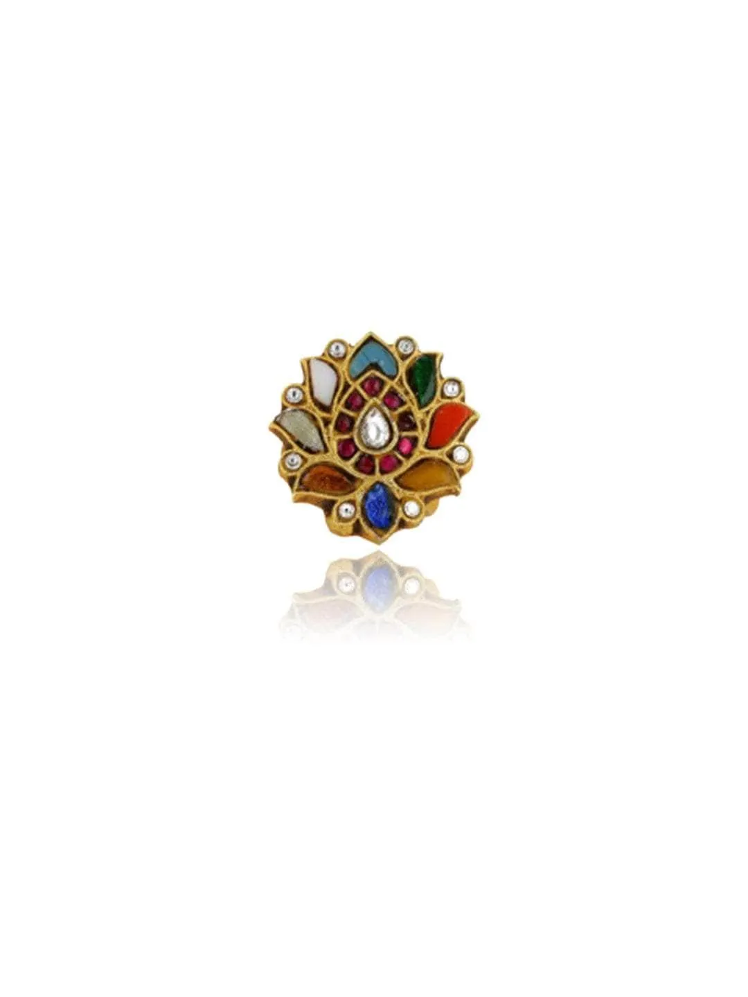 Multi Color Lotus Ring