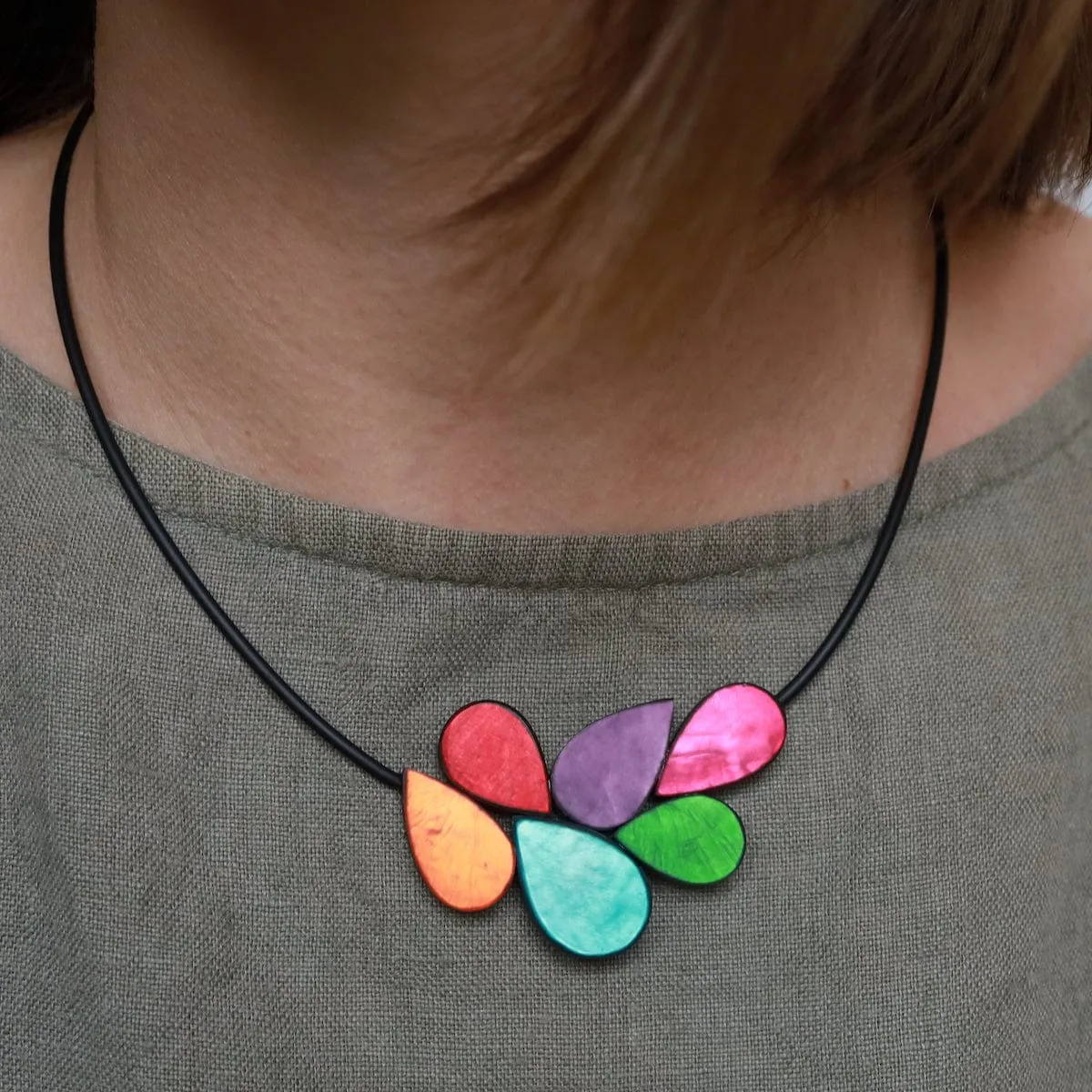 Multicolor Petal Necklace