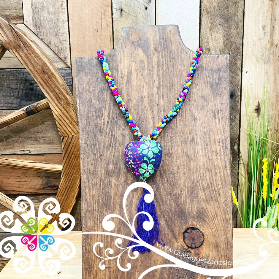 Multicolor Yoselin Heart Necklace - Artisan Necklace