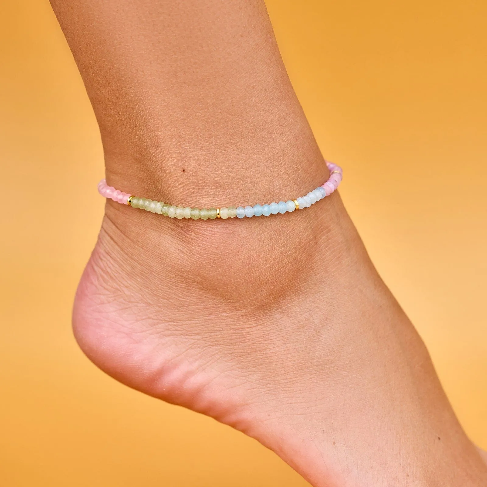 Ombre Rainbow Stretch Anklet