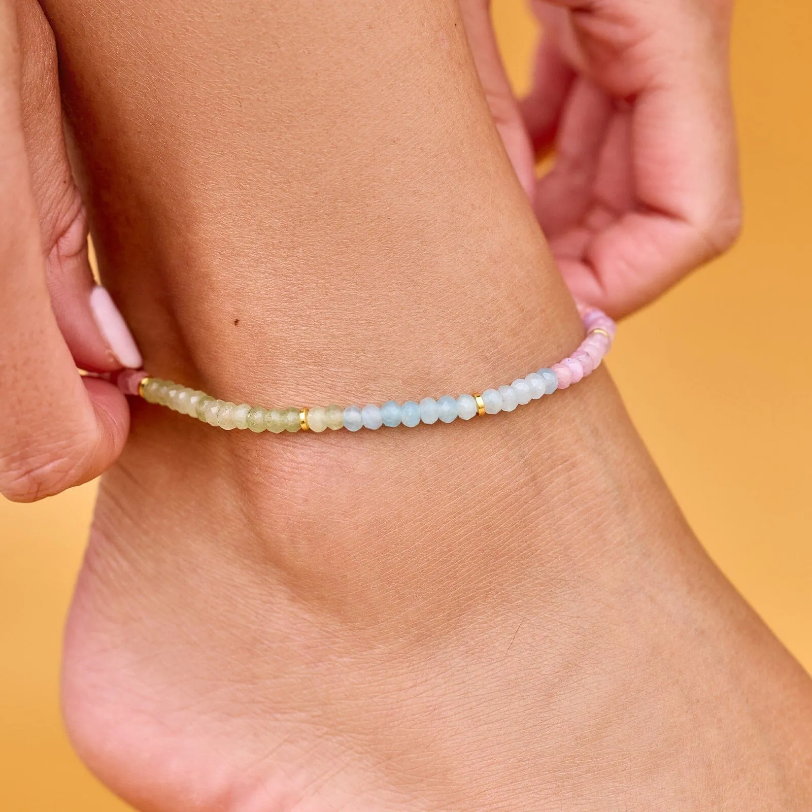 Ombre Rainbow Stretch Anklet