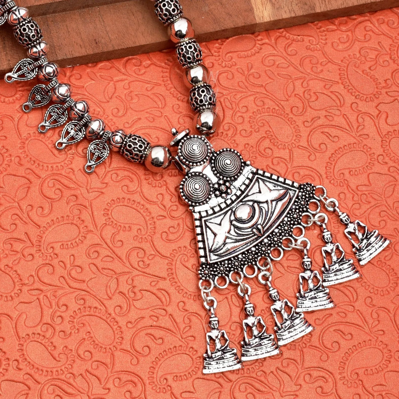 Oxidized Silver Designer Pedant Necklace