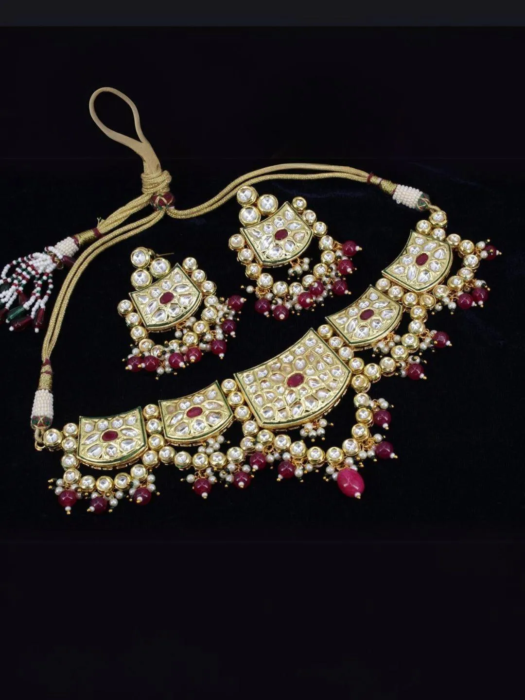 Pachi Kundan Rajwadi Choker Necklace