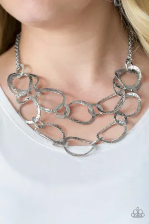 Paparazzi Accessories  - Circus Chic #N816 Box 9 -  Silver Necklace