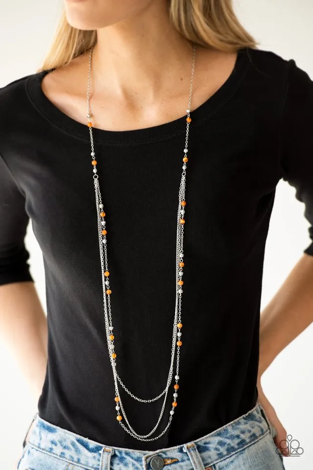 Paparazzi Necklace ~ Colorful Cadence - Orange