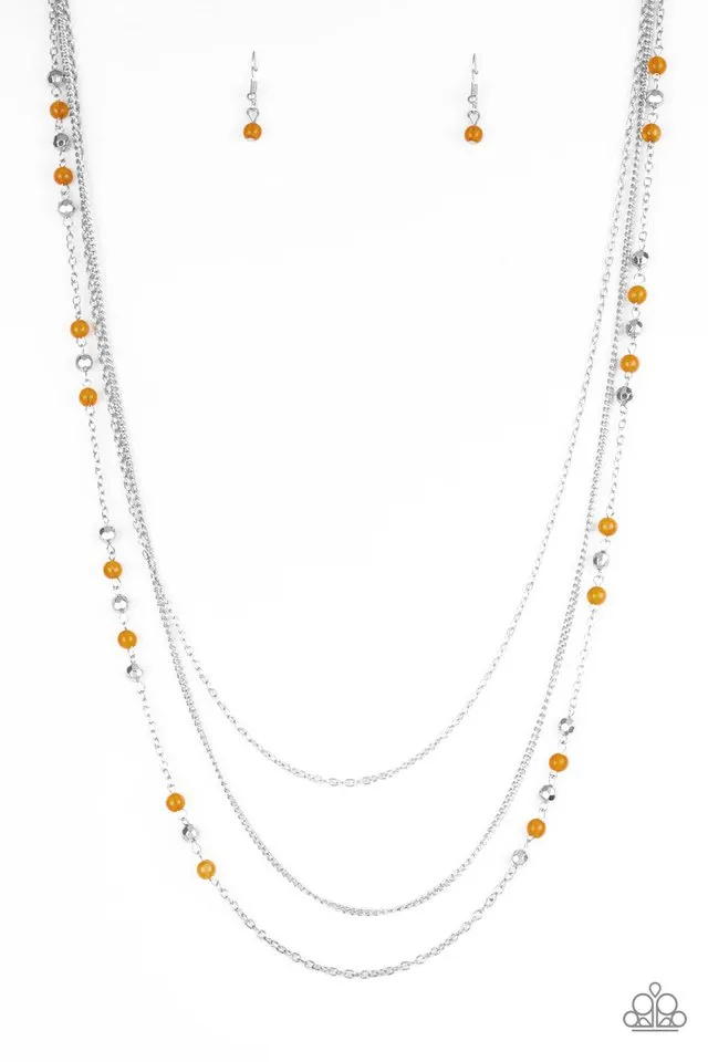 Paparazzi Necklace ~ Colorful Cadence - Orange