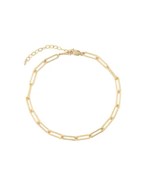 Paperclip Chain Anklet | Large