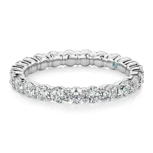 Premium Laboratory Created Diamond, 1.86 carat TW round brilliant all-rounder wedding or eternity band in 14 carat white gold