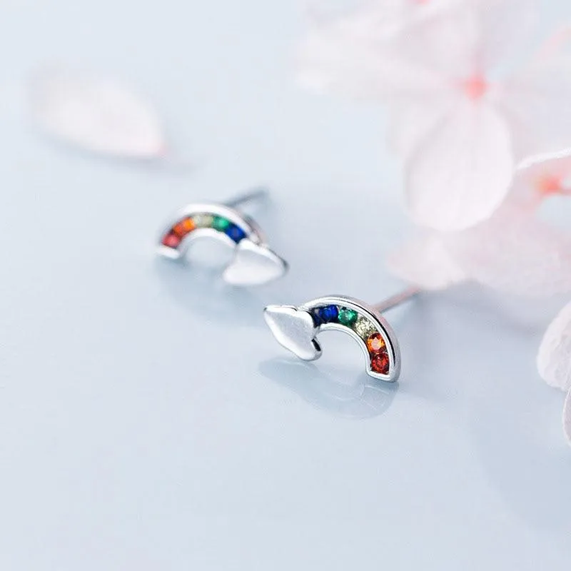 Rainbow Love Minimal Studs