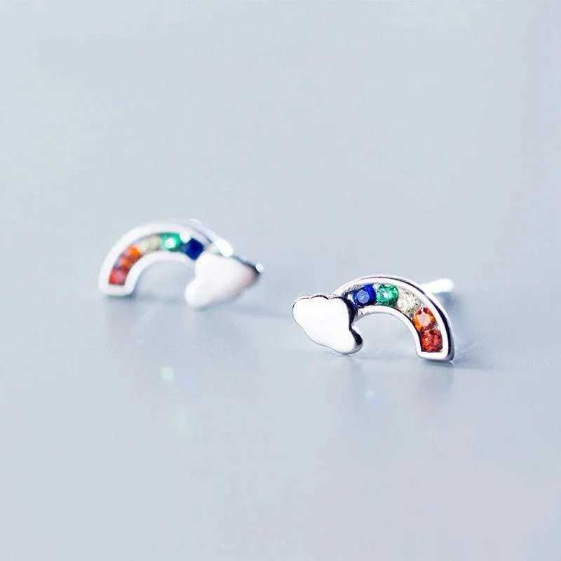 Rainbow Love Minimal Studs