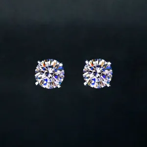 Regina X - Diamond Stud Earrings, 0.5, 1 & 2 Carat Man Made Diamond Simulant Studs