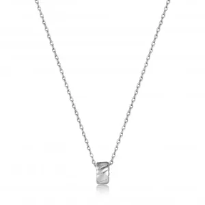 Silver Smooth Twist Pendant Necklace N038-03H