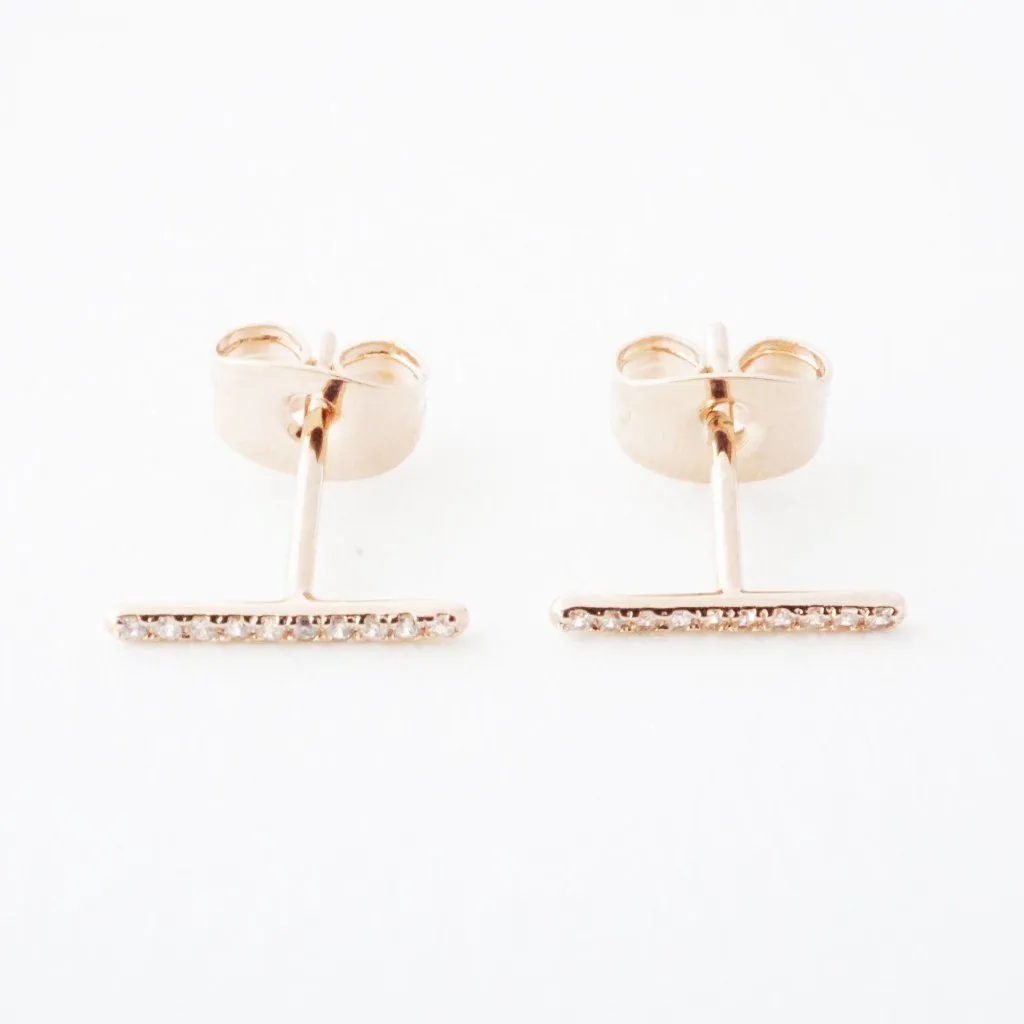 Skinny Midi Crystal Bar Earrings